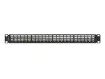 PATCH PANEL PUSTY 24 PORT 1U 19" FTP Z ORGANIZEREM DO MODUŁÓW KEYSTONE CZARNY LANBERG