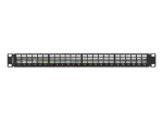 PATCH PANEL PUSTY 24 PORT 1U 19" FTP Z ORGANIZEREM DO MODUŁÓW KEYSTONE CZARNY LANBERG