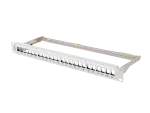 PATCH PANEL PUSTY 24 PORT 1U 19" FTP Z ORGANIZEREM DO MODUŁÓW KEYSTONE SZARY LANBERG