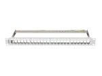 PATCH PANEL PUSTY 24 PORT 1U 19" FTP Z ORGANIZEREM DO MODUŁÓW KEYSTONE SZARY LANBERG