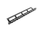 PATCH PANEL PUSTY 24 PORT 1U 19" NAPRZEMIENNY Z ORGANIZEREM DO MODUŁÓW KEYSTONE CZARNY LANBERG