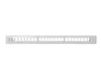 PATCH PANEL PUSTY 24 PORT 1U 19" Z ORGANIZEREM DO MODUŁÓW KEYSTONE SZARY LANBERG