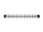 PATCH PANEL PUSTY 48 PORT 1U 19" FTP Z ORGANIZEREM DO MODUŁÓW KEYSTONE CZARNY LANBERG