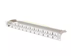 PATCH PANEL PUSTY 48 PORT 1U 19" FTP Z ORGANIZEREM DO MODUŁÓW KEYSTONE SZARY LANBERG