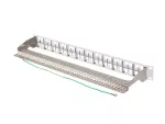 PATCH PANEL PUSTY 48 PORT 1U 19" FTP Z ORGANIZEREM DO MODUŁÓW KEYSTONE SZARY LANBERG