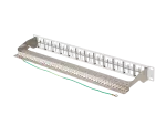 PATCH PANEL PUSTY 48 PORT 1U 19" FTP Z ORGANIZEREM DO MODUŁÓW KEYSTONE SZARY LANBERG