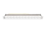 PATCH PANEL PUSTY 48 PORT 1U 19" FTP Z ORGANIZEREM DO MODUŁÓW KEYSTONE SZARY LANBERG