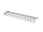 PATCH PANEL PUSTY 48 PORT 1U 19" FTP Z ORGANIZEREM DO MODUŁÓW KEYSTONE SZARY LANBERG