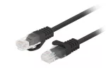 PATCHCORD KAT.5E UTP 0.25M CZARNY FLUKE PASSED LANBERG