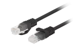 PATCHCORD KAT.5E UTP 0.25M CZARNY FLUKE PASSED LANBERG
