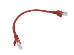 PATCHCORD KAT.5E UTP 0.25M CZERWONY FLUKE PASSED LANBERG 10-PACK