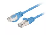 PATCHCORD KAT.6 FTP 0.25M NIEBIESKI FLUKE PASSED LANBERG