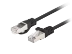 PATCHCORD KAT.6 FTP 5M CZARNY FLUKE PASSED LANBERG 10-PACK