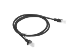 PATCHCORD KAT.6 UTP 1M CZARNY FLUKE PASSED LANBERG
