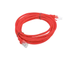 PATCHCORD KAT.6 UTP 3M CZERWONY FLUKE PASSED LANBERG