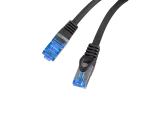 PATCHCORD KAT.6A S/FTP LSZH CCA 0.25M CZARNY FLUKE PASSED LANBERG