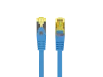 PATCHCORD KAT.6A S/FTP LSZH CU 0.25M NIEBIESKI FLUKE PASSED LANBERG