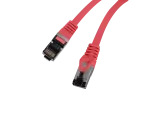 PATCHCORD KAT.8.1 S/FTP LSZH CU 0.5M CZERWONY FLUKE PASSED LANBERG