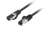 PATCHCORD KAT.8.1 S/FTP LSZH CU 1M CZARNY FLUKE PASSED LANBERG