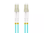PATCHCORD ŚWIATŁOWODOWY MM LC/UPC-LC/UPC DUPLEX 3.0MM OM3 50/125 LSZH 1M AQUA LANBERG