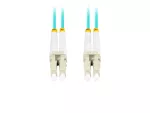 PATCHCORD ŚWIATŁOWODOWY MM LC/UPC-LC/UPC DUPLEX 3.0MM OM3 50/125 LSZH 1M AQUA LANBERG