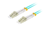 PATCHCORD ŚWIATŁOWODOWY MM LC/UPC-LC/UPC DUPLEX 3.0MM OM3 50/125 LSZH 1M AQUA LANBERG