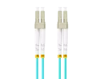 PATCHCORD ŚWIATŁOWODOWY MM LC/UPC-LC/UPC DUPLEX 3.0MM OM3 50/125 LSZH 1M AQUA LANBERG