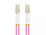 PATCHCORD ŚWIATŁOWODOWY MM LC/UPC-LC/UPC DUPLEX 3.0MM OM4 50/125 LSZH 1M FIOLETOWY LANBERG
