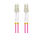 PATCHCORD ŚWIATŁOWODOWY MM LC/UPC-LC/UPC DUPLEX 3.0MM OM4 50/125 LSZH 2M FIOLETOWY LANBERG
