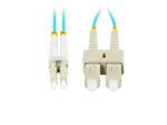 PATCHCORD ŚWIATŁOWODOWY MM LC/UPC-SC/UPC DUPLEX 3.0MM OM3 50/125 LSZH 2M AQUA LANBERG