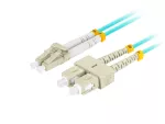 PATCHCORD ŚWIATŁOWODOWY MM LC/UPC-SC/UPC DUPLEX 3.0MM OM3 50/125 LSZH 3M AQUA LANBERG