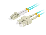 PATCHCORD ŚWIATŁOWODOWY MM LC/UPC-SC/UPC DUPLEX 3.0MM OM3 50/125 LSZH 3M AQUA LANBERG