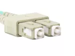PATCHCORD ŚWIATŁOWODOWY MM LC/UPC-SC/UPC DUPLEX 3.0MM OM4 50/125 LSZH 0.5M FIOLETOWY LANBERG