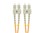 PATCHCORD ŚWIATŁOWODOWY MM SC/UPC-SC/UPC DUPLEX 3.0MM OM2 50/125 LSZH 5M POMARAŃCZOWY LANBERG
