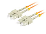 PATCHCORD ŚWIATŁOWODOWY MM SC/UPC-SC/UPC DUPLEX 3.0MM OM2 50/125 LSZH 5M POMARAŃCZOWY LANBERG