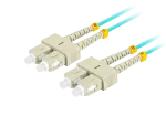 PATCHCORD ŚWIATŁOWODOWY MM SC/UPC-SC/UPC DUPLEX 3.0MM OM3 50/125 LSZH 2M AQUA LANBERG