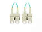 PATCHCORD ŚWIATŁOWODOWY MM SC/UPC-SC/UPC DUPLEX 3.0MM OM3 50/125 LSZH 5M AQUA LANBERG