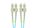 PATCHCORD ŚWIATŁOWODOWY MM SC/UPC-SC/UPC DUPLEX 3.0MM OM3 50/125 LSZH 5M AQUA LANBERG