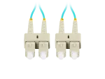 PATCHCORD ŚWIATŁOWODOWY MM SC/UPC-SC/UPC DUPLEX 3.0MM OM3 50/125 LSZH 5M AQUA LANBERG