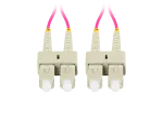 PATCHCORD ŚWIATŁOWODOWY MM SC/UPC-SC/UPC DUPLEX 3.0MM OM4 50/125 LSZH 5M FIOLETOWY LANBERG