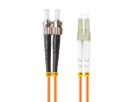 PATCHCORD ŚWIATŁOWODOWY MM ST/UPC-LC/UPC DUPLEX 3.0MM OM2 50/125 LSZH 15M POMARAŃCZOWY LANBERG