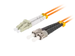 PATCHCORD ŚWIATŁOWODOWY MM ST/UPC-LC/UPC DUPLEX 3.0MM OM2 50/125 LSZH 15M POMARAŃCZOWY LANBERG