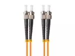PATCHCORD ŚWIATŁOWODOWY MM ST/UPC-ST/UPC DUPLEX 3.0MM OM2 50/125 LSZH 10M POMARAŃCZOWY LANBERG