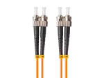 PATCHCORD ŚWIATŁOWODOWY MM ST/UPC-ST/UPC DUPLEX 3.0MM OM2 50/125 LSZH 10M POMARAŃCZOWY LANBERG