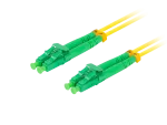 PATCHCORD ŚWIATŁOWODOWY SM LC/APC-LC/APC DUPLEX 3.0MM LSZH G657A1 1M ŻÓŁTY LANBERG