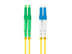 PATCHCORD ŚWIATŁOWODOWY SM LC/APC-LC/UPC DUPLEX 3.0MM LSZH G657A1 1M ŻÓŁTY LANBERG