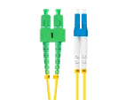 PATCHCORD ŚWIATŁOWODOWY SM LC/UPC-SC/APC DUPLEX 3.0MM LSZH G657A1 0.5M ŻÓŁTY LANBERG