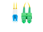 PATCHCORD ŚWIATŁOWODOWY SM LC/UPC-SC/APC DUPLEX 3.0MM LSZH G657A1 1M ŻÓŁTY LANBERG