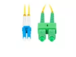 PATCHCORD ŚWIATŁOWODOWY SM LC/UPC-SC/APC DUPLEX 3.0MM LSZH G657A1 2M ŻÓŁTY LANBERG