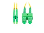 PATCHCORD ŚWIATŁOWODOWY SM SC/APC-LC/APC DUPLEX 3.0MM LSZH G657A1 1M ŻÓŁTY LANBERG